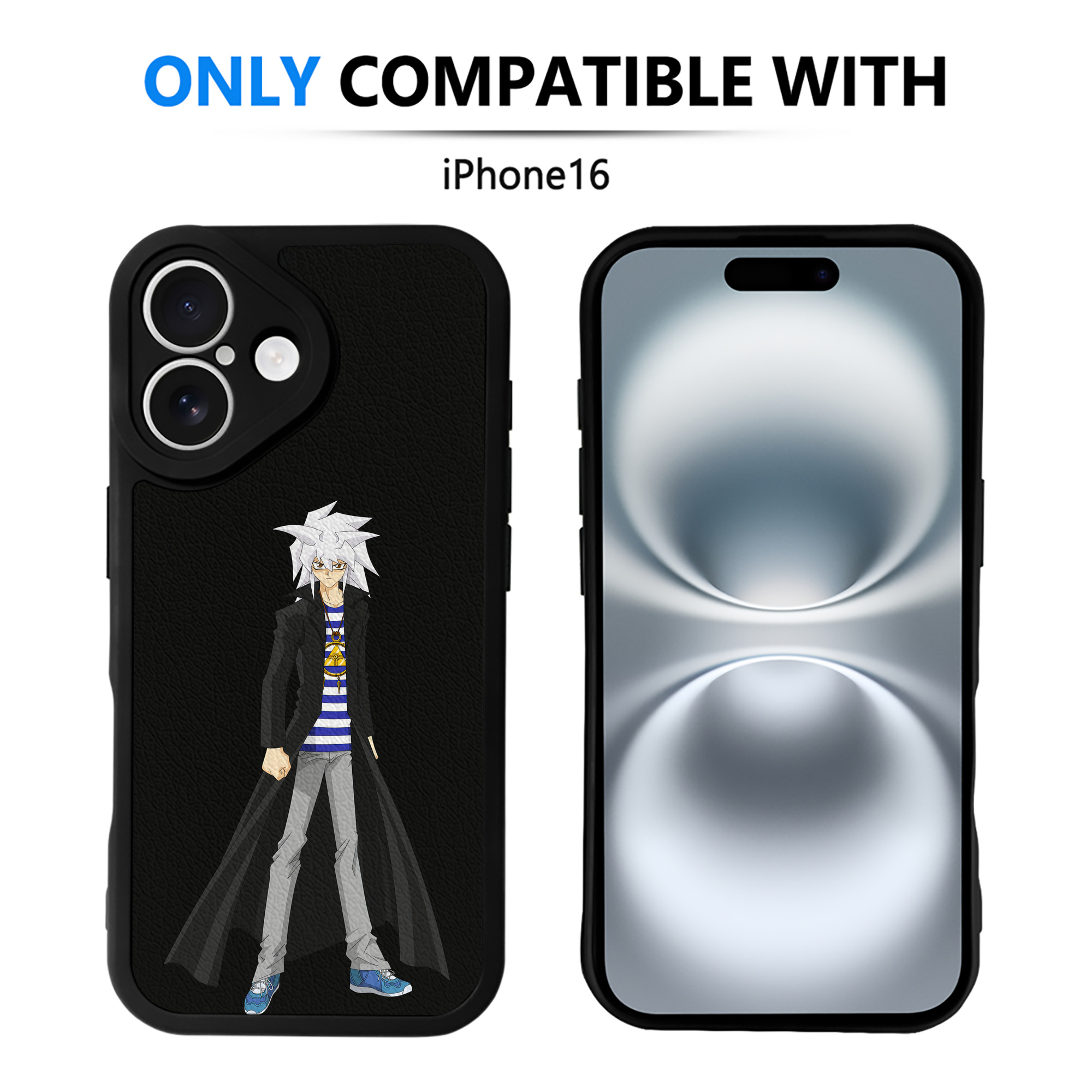 遊☆戯☆王 Yu-Gi-Oh! 【iPhone 16シリーズ対応】シリコンスマホケース（レザー調） 材質：シリコン